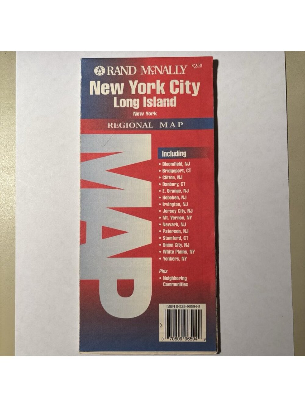 Vintage Rand McNally New York City Long Island US Travel Tourism Road Map 1992